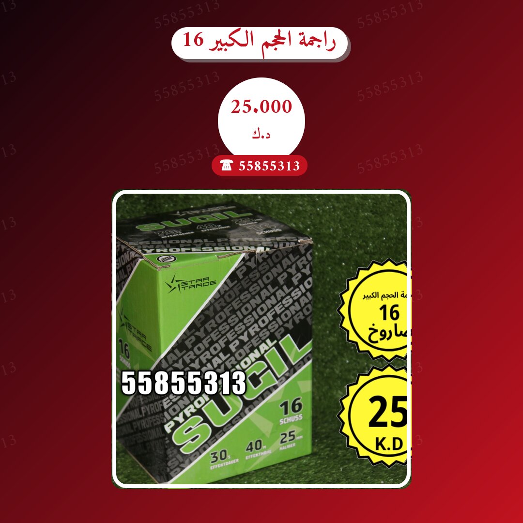 راجمة الحجم الكبير 16 صاروخ: السعر والاستخدام الآمن وأفضل المناسبات